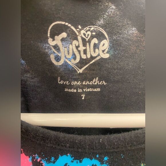 JUSTICE 7Girls Black/Pink Dress - Picture 2 of 3